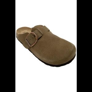 KIDMI Women's Genuine Memory Foam Cork Clogs Mocha - Medium